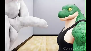 G Crocodilo mamando estatua grega